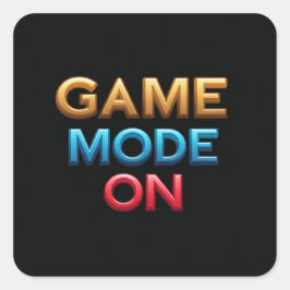 Adesivo Quadrado Modo de jogo ativado