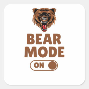 Adesivo Quadrado Modo de Urso Ativado