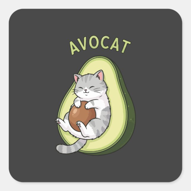 Adesivo Quadrado Modo Guac Meow (Frente)