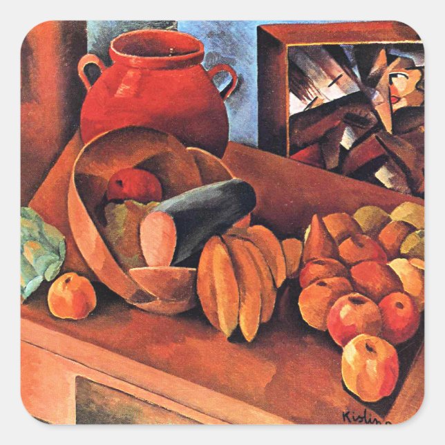 Adesivo Quadrado Moise Kisling, Still Life with Fruit, (Frente)