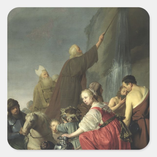 Adesivo Quadrado Moisés Strike Water do Rock (Frente)