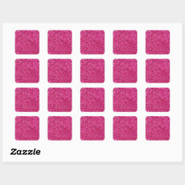 Adesivo Quadrado Moldura cintilante rosa
