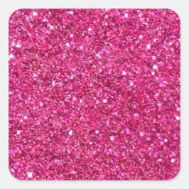 Adesivo Quadrado Moldura cintilante rosa