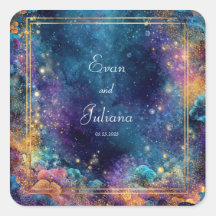 Moldura Geométrica Dourada Celestial Casamento Gal