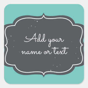 Adesivo Quadrado Moldura Moderna de Quadro Negro Personalizável Aqu