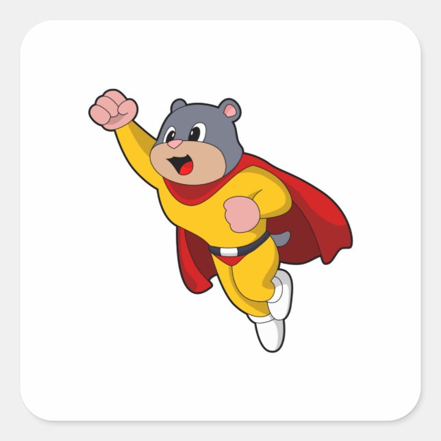 Adesivo Quadrado Mole as Hero (Frente)