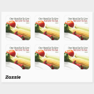 Adesivo Quadrado Moliere Inspirational Cote "Coma para viver"