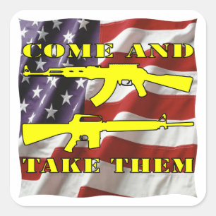 Adesivo Quadrado Molon Labe Venham Levá-Los