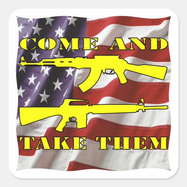 Adesivo Quadrado Molon Labe Venham Levá-Los (Frente)