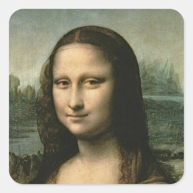 Adesivo Quadrado Mona Lisa, c.1503-6 (Frente)