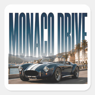 Adesivo Quadrado Monaco Drive Luxo Gráfico Costeiro