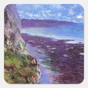 Adesivo Quadrado Monet - Falésia Perto de Dieppe,