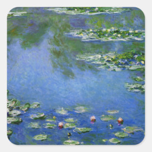 Adesivo Quadrado Monet Water Lillies