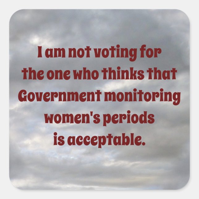 Adesivo Quadrado Monitoramento de governos (Frente)