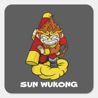 ADESIVO QUADRADO MONKEY KING SUN WUKONG