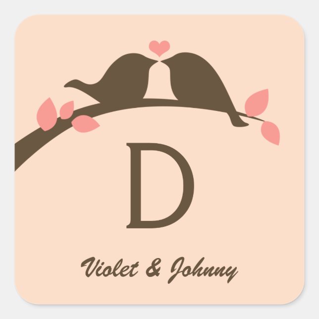 Adesivo Quadrado Monograma (Frente)