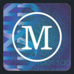 Adesivo Quadrado Monograma DNA Fingerprint Science<br><div class="desc">Personalize o monograma para criar um adesivo legal e moderno,  inspirado na ciência,  projetado como presente para todos os cientistas,  professores de ciência,  estudantes de ciência,  enfim,  qualquer geek de ciência em sua vida (e isso inclui você)! Projetado pela Science Geekness © em http://www.zazzle.com/sciencegeekness*</div>