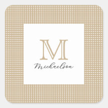 Monograma Elegante Minimalista Moderno em Dourado