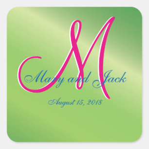 Adesivo Quadrado Monograma FAb Valor Orçamento Casamento