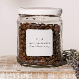 Adesivo Quadrado Monograma minimalista ou adição de logotipo de pro