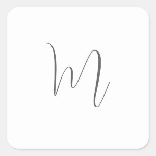 Adesivo Quadrado Monograma Moderno Simples Minimalista Simples