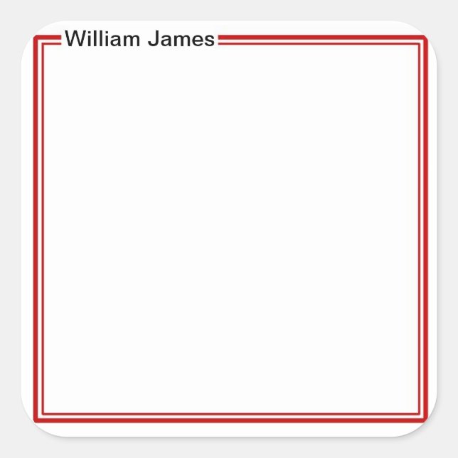 Adesivo Quadrado Monograma Muito Tradicional - Dif Sticker (Frente)