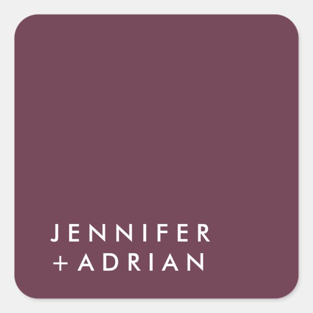 Adesivo Quadrado monograma,nome, (Frente)