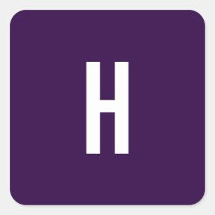 Adesivo Quadrado Monograma Nome Próprio Inicial Minimalista Azul Me