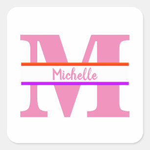 Adesivo Quadrado Monograma personalizado