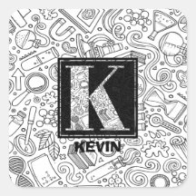 Monograma Personalizado de Ciência - Letra K