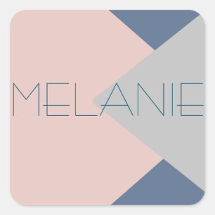 Adesivo Quadrado monograma super moderno de alta moda