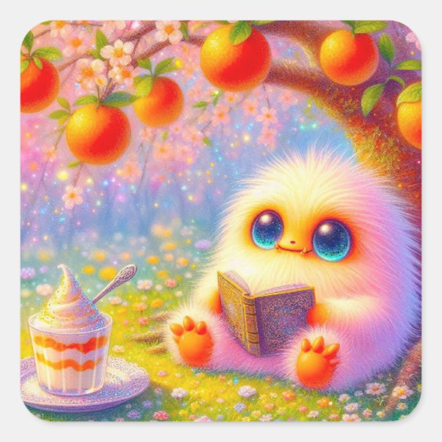 Adesivo Quadrado Monster Reader (Frente)