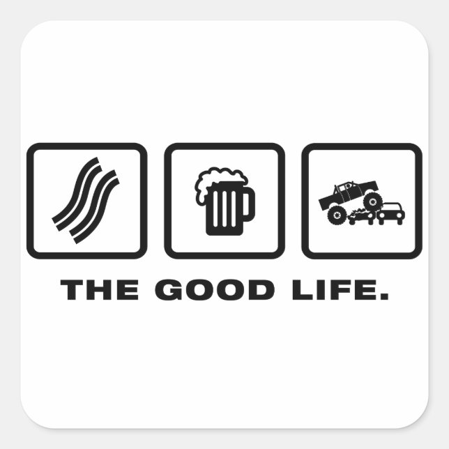 Adesivo Quadrado Monster Truck (Frente)