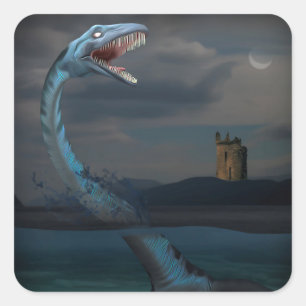 Adesivo Quadrado Monstro de Loch Ness (Creeptid)