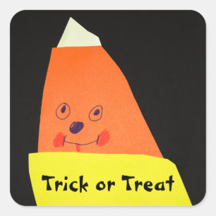 Adesivo Quadrado Monstro do Candy Corn
