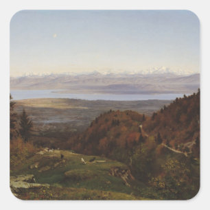 Adesivo Quadrado Mont Blanc visto do Santo-Cergues, 1869