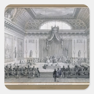 Adesivo Quadrado Montagem de Notas Presidida por Louis