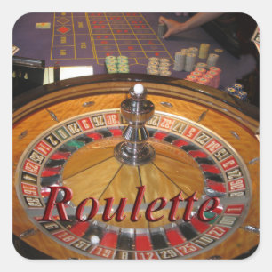 Adesivo Quadrado Montagem de rodas do Casino Roulette