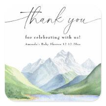 Montagens de aquarela Obrigado