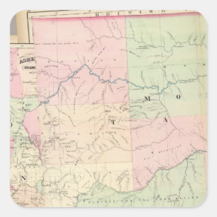 Adesivo Quadrado Montana composto, Idaho
