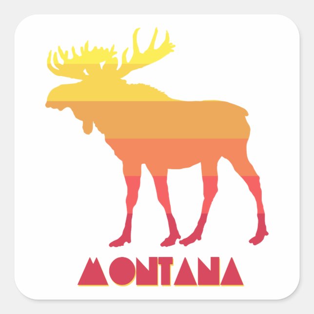 Adesivo Quadrado Montana Moose (Frente)