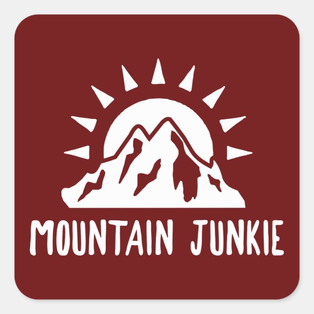 Adesivo Quadrado Montanha Junkie (Frente)