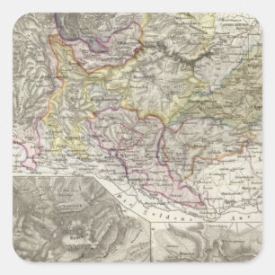 Adesivo Quadrado Montanhas e rios de Harz Alemanha