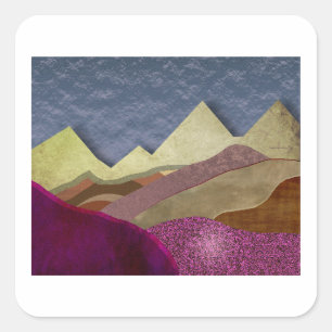 Adesivo Quadrado Montanhas Mulberry