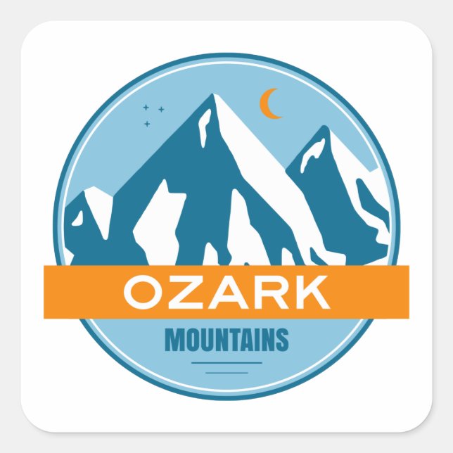 Adesivo Quadrado Montanhas Ozark (Frente)