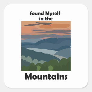 Adesivo Quadrado Montanhas Sombrias Me Encontrei Nas Montanhas