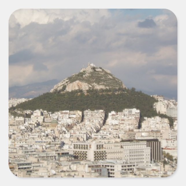 Adesivo Quadrado Monte Lycabettus Athens Stickers (Frente)