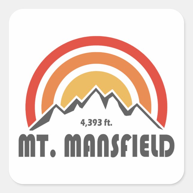 Adesivo Quadrado Monte Mansfield (Frente)