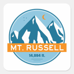 Adesivo Quadrado Monte Russell Estrelas da Califórnia Lua