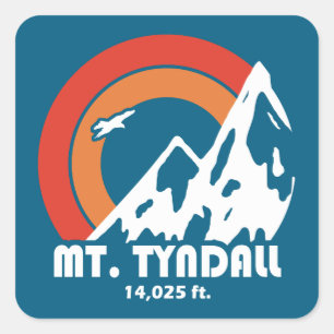 Adesivo Quadrado Monte Tyndall California Sun Eagle